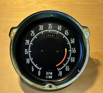 1971 C3 Corvette, LS5 454 code LC TACHOMETER 5600 Redline mechanical original used