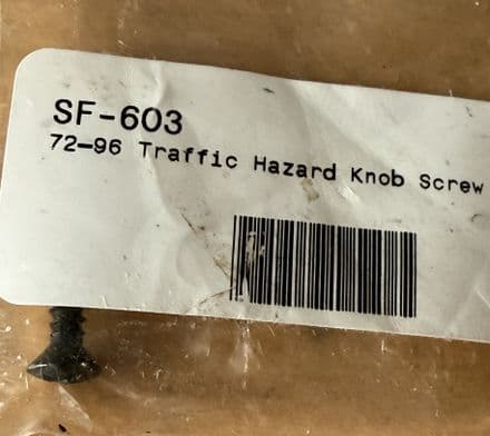 1972- 1996 Corvette C3  C4 Traffic Hazard flasher Warning SCREW , New,