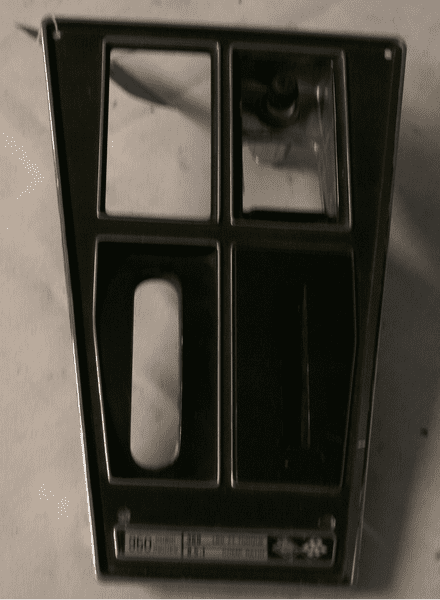 1972 Corvette 350 Auto shifter plate for a/c with cigar lighter used
