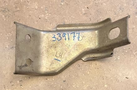 1973-1976E C3 Radiator shroud LH upper BRACKET GM 339177 , Used zinc plated
