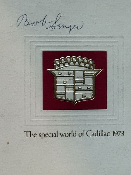 1973 Cadillac Range 12-page Sales colour Catalogue Brochure defaced OEM