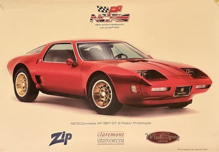 1973 CORVETTE 2-ROTOR PROTOTYPE NCRSUK James Mann poster 24"x 36" 61x92cms