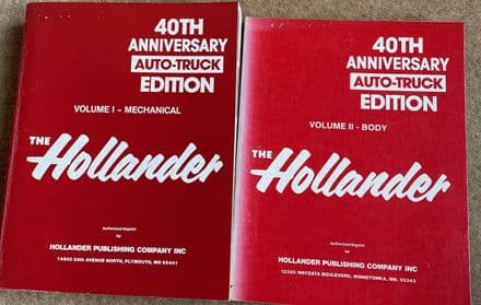 1974 HOLLANDER 40TH Anniversary 1974 2-Vol Auto & Truck Mech and Body Guidesl