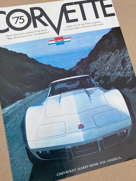 1975 Corvette Original Sales Brochure 1975 B75