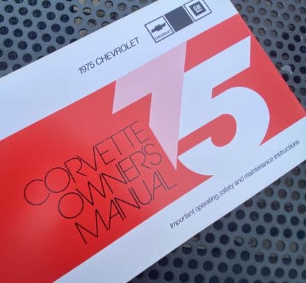 1975 GM OEM 1975 Corvette Owner's Manual OM-75 used