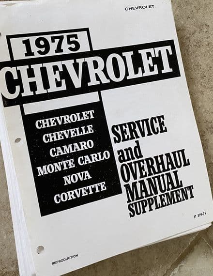 1975 GM OEM Shop Manual 1975 C3 Corvette ST-329-75