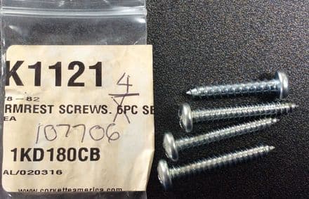 1977 - 1982 C3 Corvette door half set ARMREST SCREW SET CA-K1121