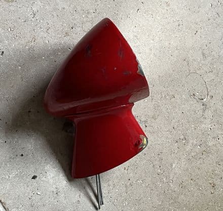 1977-1982 C3 , GM 461065 D68 LH SPORT MIRROR, cable cut , pivot stuck, needs work! very USED (1)