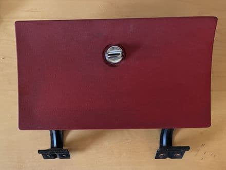 1978-1982 C3 Corvette,Glove Box Lid/Door W/Lock , catch & Hinges, dark red GM/OEM,Used
