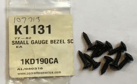 1978-82 Corvette ,Small Gauges Bezel SCREWS CA K1131 ,New