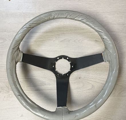 1980 1982 0yster leather Corvette leather steering wheel , used needs recovering