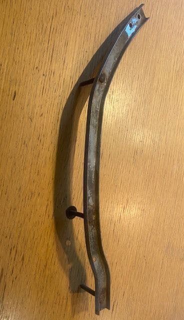 1980-1982 Corvette LH Rear Bumper Cover Outer Retainer GM 14011847 . 1 captive bolt missing