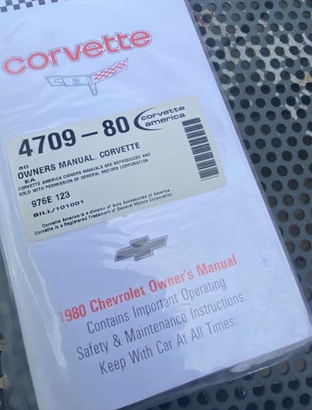 1980 GM OEM 1980 Corvette Owner's Manual OM-80 new