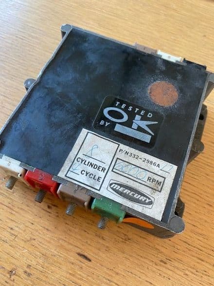 1980s Mercury Marine SWITCH BOX Module 332-2986A . Ex-Lotus Engineering/Mercruiser ZR1 LT5 program
