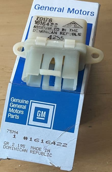 1981-1985 Corvette C4 Theft Deterrent Relay, GM 1616422 New,