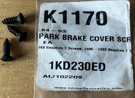 1984-1993 C4 Corvette ,K1170 PARK BRAKE COVER SCREWS,New