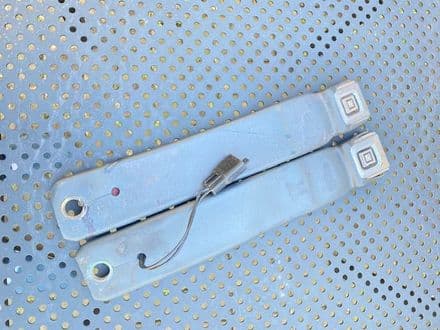1984-1994 PAIR Charcoal C4 13" seat belt RECEIVER LATCH female , button ,Used