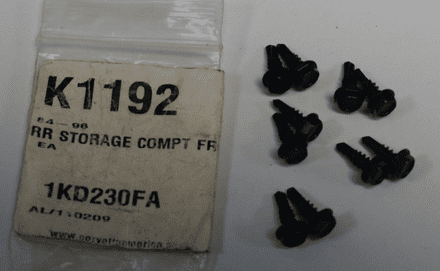 1984-1996 C4 Corvette,Rear Storage Compartment Frame Screws,New,Box A