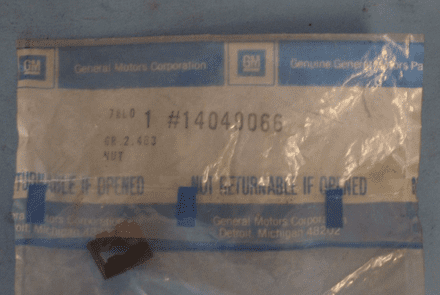 1984-1996 Corvette C4 GM 14040066 Fuse Block Access Hole Cover Nut, New,