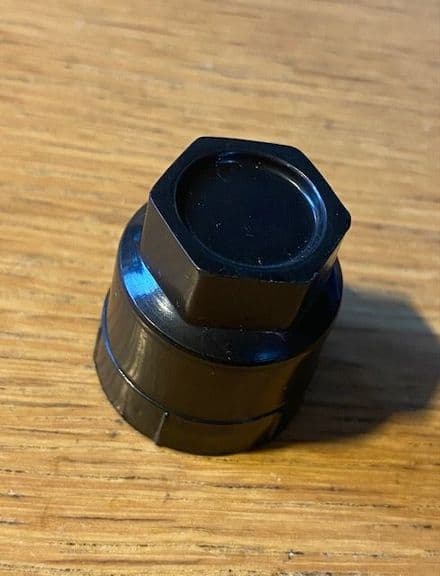 1984-87 Corvette 27 mm GM 14102345 Black Wheel Nut Cap, New