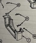 1984-89 C4 Lower Radiator Support, GM14076564,Used