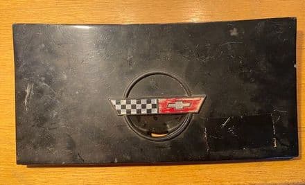 1984-96 C4 Corvette, Coupe fuel gas lid flap door assembly GM 14047485 + 10125966 base ok hinges