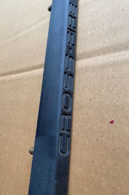 1984 C4 Corvette, GM14043095 front LH beltline trim CROSSFIRE Moulding Molding Good Used