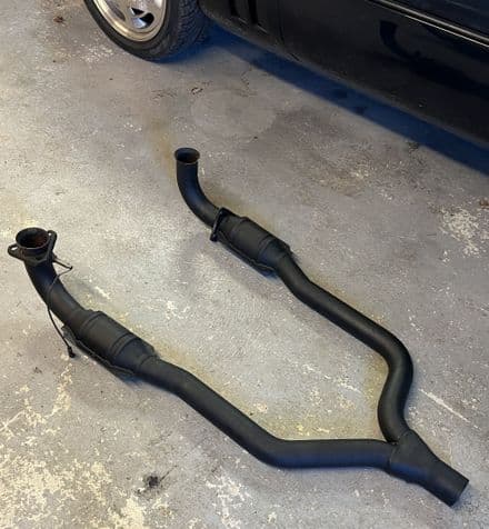 1986-1990 Corvette C4 front Y-Pipe aluminised steel GM 10052279 with untested pre-cats Used