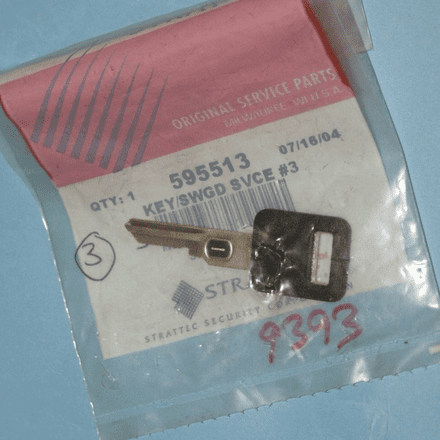 1986-1996 Corvette C4 Single Sided VATS Key #03, 0.67 Ω Strattec 595513, New