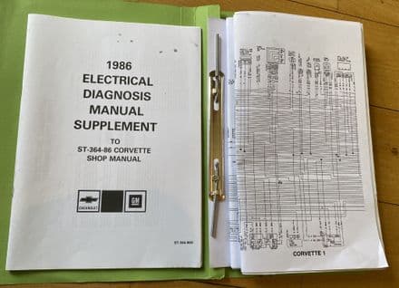 1986 GM Reprint OEM Shop Manual 8A Electrical Diagnosis Supplement 1986 C4 Corvette ST-364-86-EDM