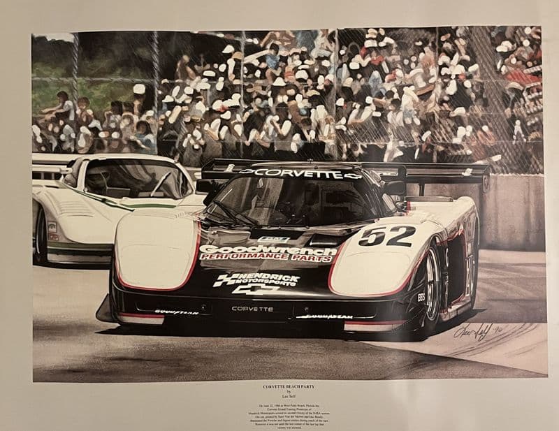 1986  Hendrick Motorsports  Corvette GTP. #52  Limited Edition LEE SELF POSTER  24