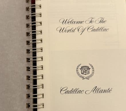 1987 Cadillac Allante spiral bound OWNER'S Manual - 1637022 NEW old stock
