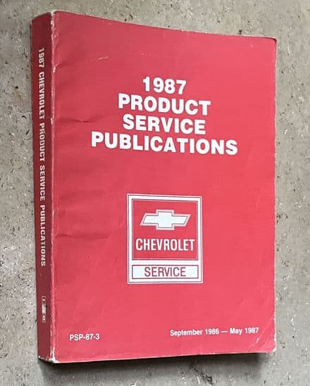 1987 GM PRODUCT SERVICE PUBLICATIONS C4 Corvette and GM Car & Truck PSP-87-3