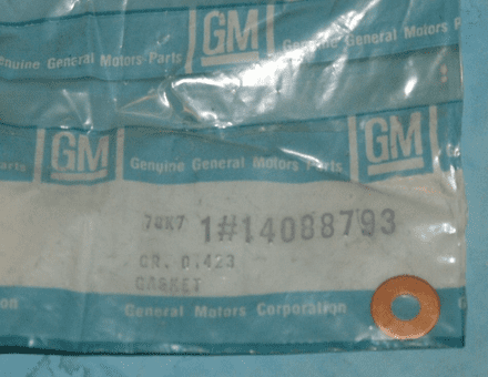 1988-96 Corvette C4 Rocker Valve Cover  Copper Washer, GM 14088793, New Box B