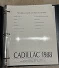 1988 Cadillac  Full  Range  short Lead Media Pack  heavy embossed 3-ring binder