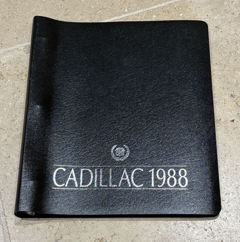 1988 Cadillac  Full  Range  short Lead Media Pack  heavy embossed 3-ring binder