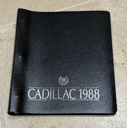1988 Cadillac Full Range short Lead Media Pack heavy embossed 3-ring binder