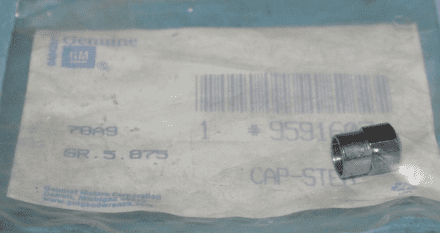 1989 - 1991 Corvette C4 Chrome Tyre Valve Stem Cap GM 9591607, New, Box B