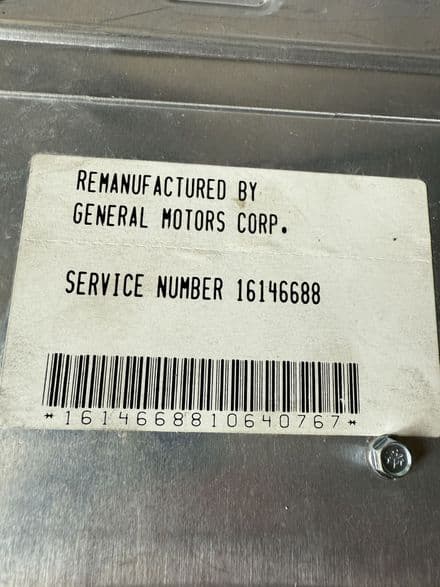 1989-90 Corvette  BCM Body Control Module  GM16146688 UNTESTED used