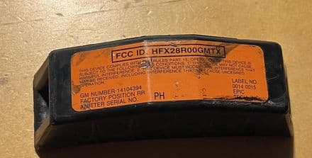 1989-96 UJ6 gm 14104394 Tyre Pressure Sensor ORANGE rear right