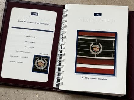 1991 Cadillac Allante spiral bound OWNER'S Manual - GM 3523141 H-2820 NEW old stock