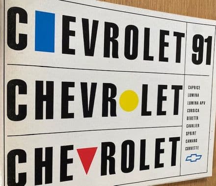 1991 French / francais Chevrolet full range Brochure 90 pages inc Corvette & Camaro