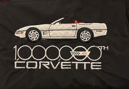 1992 C4 Corvette '1,000,000th' Embroidered Black Jacket .Very Large USA XL ,like UK XXXL. new