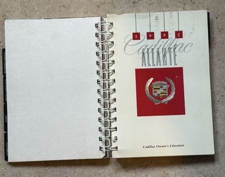 1992 Cadillac Allante spiral bound OWNER'S Manual  - GM 3523141  H-2820 USED