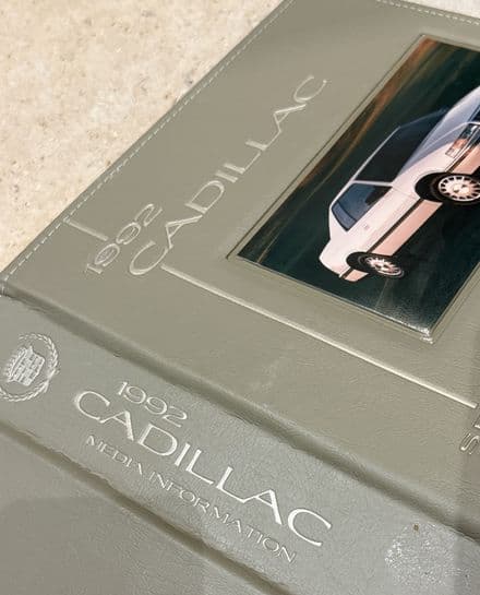 1992 Cadillac  Full  Range  Media Pack  heavy embossed 3-ring binder inc 35mm slides & 10x8 B&Ws