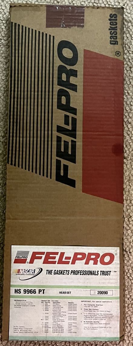 1993-1997 CHEVROLET   Fel-Pro   HS 9966 PT  LTI VIN P HEAD SET .  New