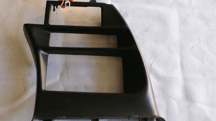 1994-1996; C4; Radio Surround Trim Bezel; PAINTED BLACK; USED Corvette broken clip