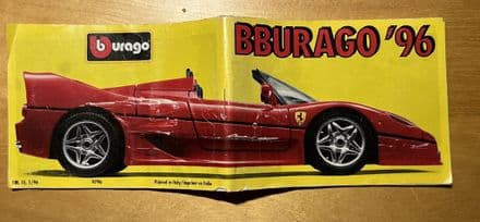 1996 B BURAGO 80 page A7 pocket-size MODEL CATALOGUE, A7 mini-BROCHURE 9796