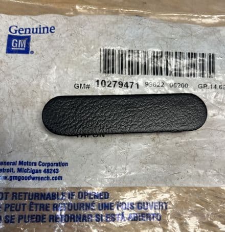 1997-2004 C5 Corvette,Door Panel Access Plug Cover,Black,GM 10279471,New