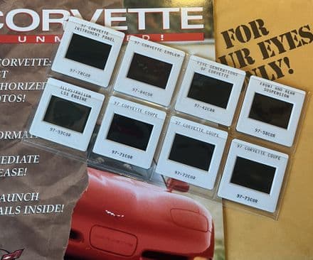 1997 C5 14-page Corvette Launch Press-Only Release brochure inc 8x 35mm Transparencies new B97PR